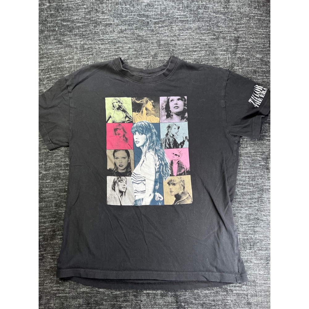 Taylor Swift The Eras Tour T-Shirt Unisex Medium Black Concert Graphic Tee